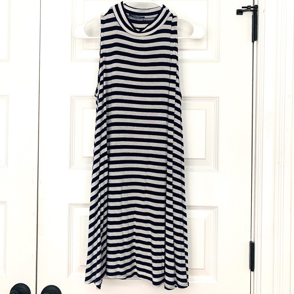 Navy & White Nautical Swing Dress